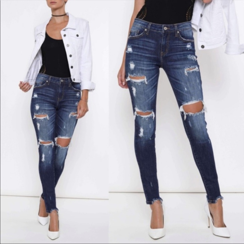 KanCan Distressed Skinny Jeans
